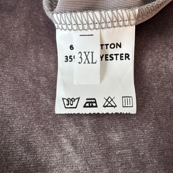 Umgee GRAY Silver Pewter 3X Velvet Smocked Ruching Blouse - Picture 10 of 12